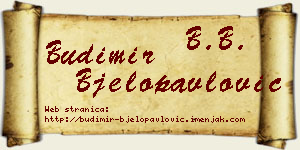 Budimir Bjelopavlović vizit kartica